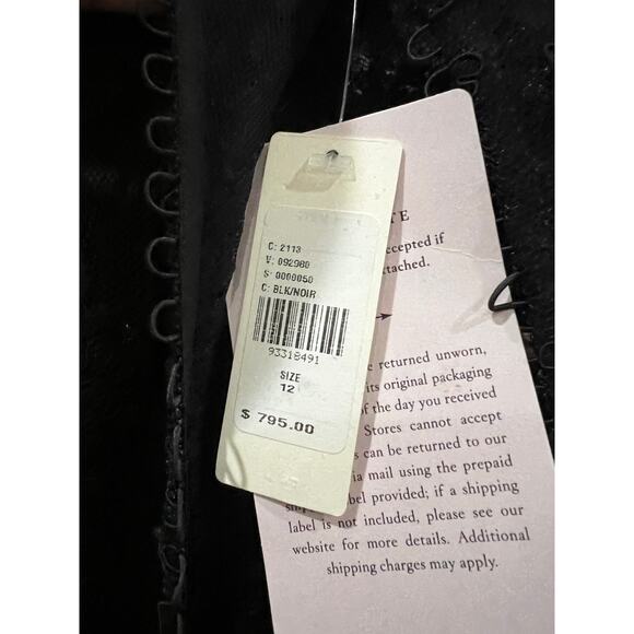 V.Chapman Womens The Jules Turtleneck Lace Maxi Dress Black Size 12 NWT - Picture 9 of 12